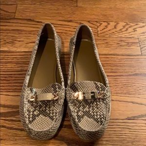 Coach Moccasins w/ gold trim.